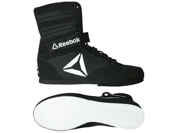 reebok boxing boots black and white