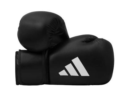 Adidas Speed 50 Boxing Gloves Velcro Black and White 10oz