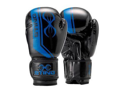 Sting Boxing Arma Lite Gloves 10oz Velcro Black and Blue
