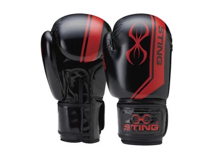 Sting Boxing Arma Lite Gloves 10oz Velcro Black and Red